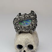 Украшения handmade. Livemaster - original item An unusual silver ring with an opal 