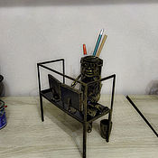 Канцелярские товары handmade. Livemaster - original item Pencil stand by profession. Handmade.