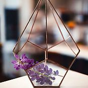 Цветы и флористика handmade. Livemaster - original item Florarium for creating a mini-garden. Geometric vase for Floriana. Handmade.