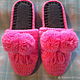 Knitted house Slippers - flip flops ( the wool ). Slippers. Makosh. My Livemaster. Фото №5