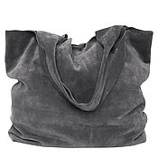 Сумки и аксессуары handmade. Livemaster - original item Bag Bag Suede Gray Bag String Bag Shopper Oversize Bag. Handmade.