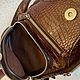 Order Shoulder bag, made of embossed crocodile skin, brown color. SHOES&BAGS. Livemaster. . Classic Bag Фото №3