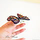 Evening butterfly brooch beading sequins blue and Marsala. Brooches. flowersstyle (flowersstyle). My Livemaster. Фото №5