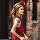 Серьги длинные «Жирандоль-red» в стиле DOLCE & GABBANA золото. Серьги классические. Girandole. Ярмарка Мастеров.  Фото №4