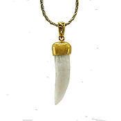 Фен-шуй и эзотерика handmade. Livemaster - original item Pendant amulet talisman Fang the tooth of a crocodile bronze gold plated. Handmade.