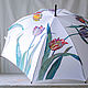 Painted umbrella Spring Tulips, umbrella-cane with flowers. Umbrellas. UmbrellaFineArt. My Livemaster. Фото №4