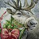 Christmas deer (cross stitch). Pictures. Olga Kaletina. Online shopping on My Livemaster.  Фото №2