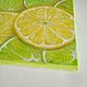 Order Painting lemon and lime Slices hyperrealism on canvas. Yulia Berseneva ColoredCatsArt. Livemaster. . Pictures Фото №3