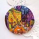 Brooch-pendant'cafe terrace at Night based on the painting To van Gogh, Brooches, Kemerovo,  Фото №1