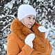 Downy white hat and mittens set ' Snow Pearl'. Headwear Sets. Down shop (TeploPuha34). My Livemaster. Фото №4