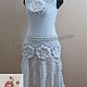 Photo. a striking knitted dress will play the role of wedding dresses or dresses for prom.

