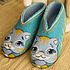 Children's felted Slippers 'Kitty', Slippers, Miass,  Фото №1