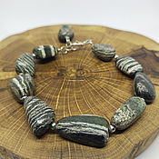 Украшения handmade. Livemaster - original item Silver Forest bracelet (chrysotile-asbestos in serpentine). Handmade.