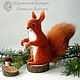 Manual squirrel – toy interior / protein felted wool /felt. Felted Toy. Woolen Zoo. My Livemaster. Фото №4