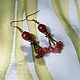 Carnelian earrings with pendants. Earrings. CvetlanaCm (avtorbiju). My Livemaster. Фото №5