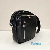 Сумки и аксессуары handmade. Livemaster - original item Mens leather handbag black. Handmade.