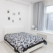 Для дома и интерьера handmade. Livemaster - original item Patchwork bedspread 230 x 230 cm Black and white classic. Handmade.