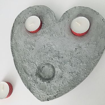 Для дома и интерьера ручной работы. Ярмарка Мастеров - ручная работа Подсвечник из бетона "Love". Handmade.
