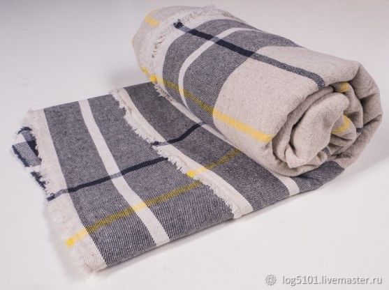 ORGANIC LINEN PLAID WITH SCOTTISH PATTERN, Blankets, Moscow,  Фото №1