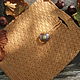 Вязаная коричневая сумка на пуговице  Блики осени, Классическая сумка, Кривой Рог,  Фото №1