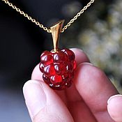Украшения handmade. Livemaster - original item Red Raspberry pendant on a chain. Handmade.