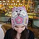 Шапка-сова, зверошапка чистошерстяная, цвет льна. Шапки. IRINA GRUDKINA Handmade Knitwear. Ярмарка Мастеров.  Фото №6