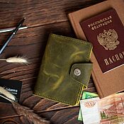 Белая кожаная  обложка на паспорт обложка для документов