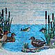 Мозаичное панно «летний пруд», Панно, Москва,  Фото №1