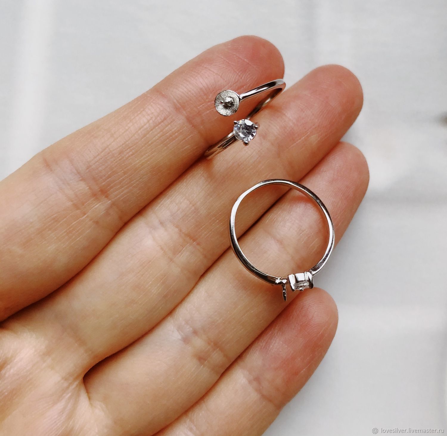 ОСНОВА для кольца Серебро 925 пробы Родий Позолота купить в интернет ...