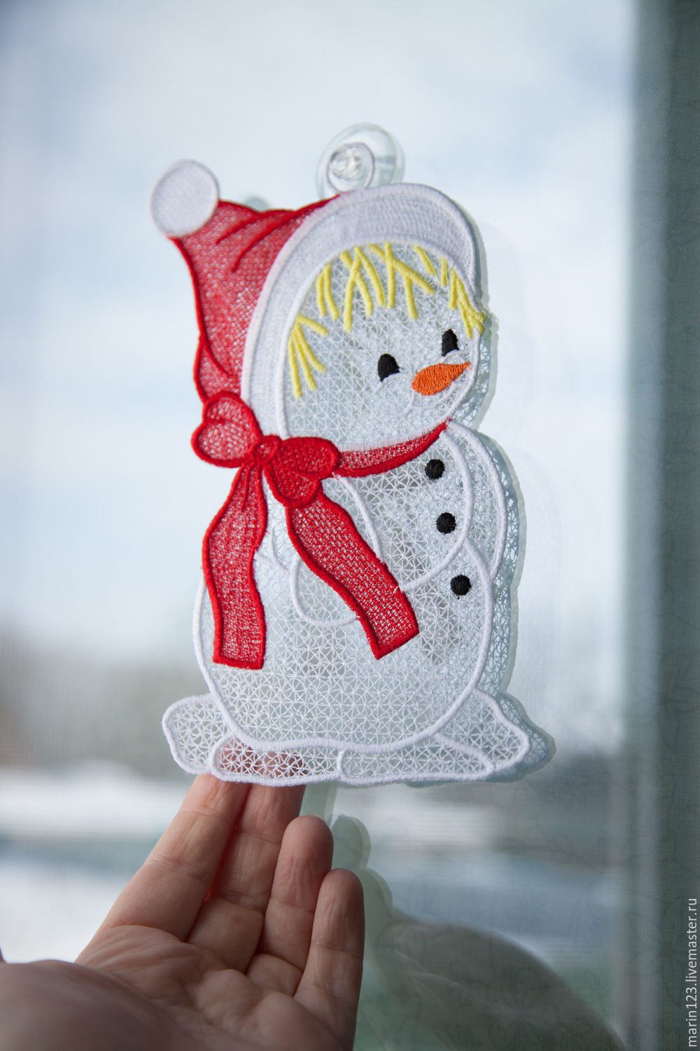 The decoration on the window, Snowman girl, Snowmen, Samara,  Фото №1