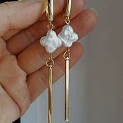 Украшения handmade. Livemaster - original item Copy of Earrings with pearls. Handmade.