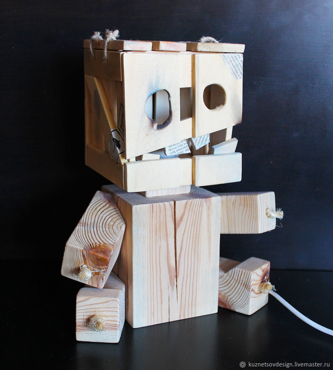 Лампа настольная "Робот" 3 - заказать на Ярмарке Мастеров - B16BBRU Настольные л