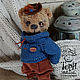 Bear Robin in sweater toy. Stuffed Toys. sToryToys. My Livemaster. Фото №4