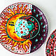 Plates on the wall 'Garnet and Solar eclipse' set of 2 pcs. Decorative plates. Art by Tanya Shest. Online shopping on My Livemaster.  Фото №2