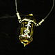Rune crystal.Citrine,silver,garnet,leather cord, Pendulum, Lesnoj,  Фото №1