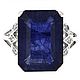 Заказать Кольцо сапфир (12 ct), цирконы, р.18,0 серебро 925 пробы. Кольца. Комплекты. Серьги. Браслеты.. Ярмарка Мастеров. . Кольца Фото №3