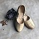 sandals: Floral sandals cream beige smooth sole. Slingbacks. Hitarov (Hitarov). Online shopping on My Livemaster.  Фото №2