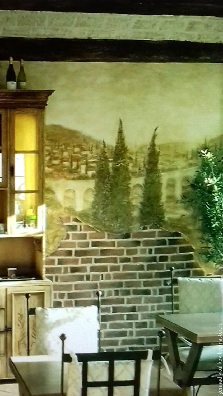 роспись стены ,фреска по штукатурке , Италия ТОСКАНИЯ в интернет ...