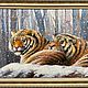 Картина маслом «Тигры зимой» 60х80, Картины, Москва,  Фото №1