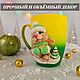 Заказать Кружка с декором "Зайчик". Мастерская Кристины Бодачевской. Ярмарка Мастеров. . Кружки и чашки Фото №3