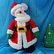 Santa Claus. knitted toy. Christmas souvenir, Stuffed Toys, St. Petersburg,  Фото №1