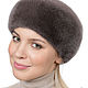  Women's fur beret from ngorka. Berets. hereditary Skinner. Online shopping on My Livemaster.  Фото №2
