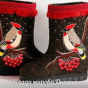 Обувь ручной работы handmade. Livemaster - original item Valenki, felt cap, felted mittens. valjanye products. Handmade.