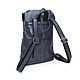 Leather backpack women's blue Denim Fashion R11p-661. Backpacks. Natalia Kalinovskaya. My Livemaster. Фото №5
