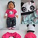 Выкройка комплекта Панда для куклы Baby born Б1. Выкройки для кукол и игрушек. Елена Кропочева. Интернет-магазин Ярмарка Мастеров.  Фото №2