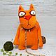 Watch cat. Soft toy red plush cat Vasya Lozhkina. Stuffed Toys. Dingus! Funny cats and other toys. Online shopping on My Livemaster.  Фото №2