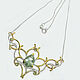 Necklace made of 925 silver with natural prasiolite and chrysolites, Necklace, Moscow,  Фото №1