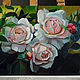  Painting with roses, oil on canvas 30h40cm. Pictures. vestnikova. My Livemaster. Фото №4