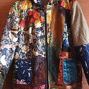 Одежда handmade. Livemaster - original item Patchwork jacket with hood Birds of Paradise. Handmade.