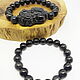 Order A set of bracelets made of black obsidian Black Dragon. Selberiya shop. Livemaster. . Bracelet set Фото №3